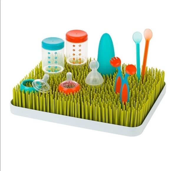 9” x 9” Boon Baby Bottles Drying Square Rack plus Flower Stem Holds Accessories - Picture 6 of 9